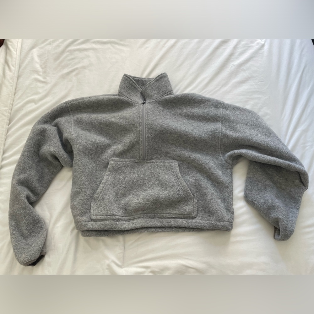 Medium gray fleece sweater